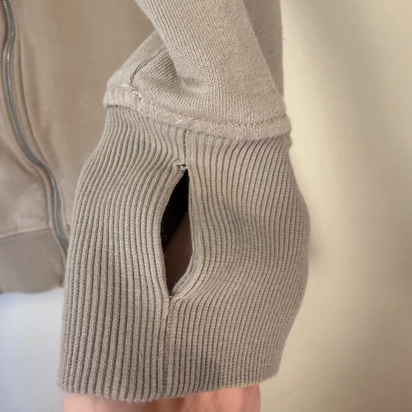 Seraphine Hoodie Jacket Taupe Maternity Nursing Zip-Up Hoodie No Panel Sz 8 - Picture 7 of 7